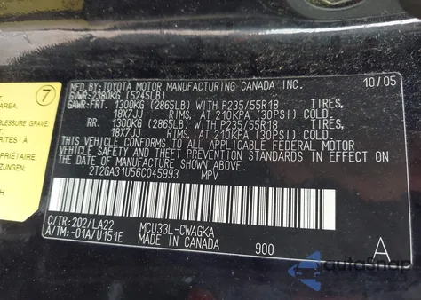 2006 Lexus Rx 330 from USA, damaged, VIN 2T2GA31U56C045993